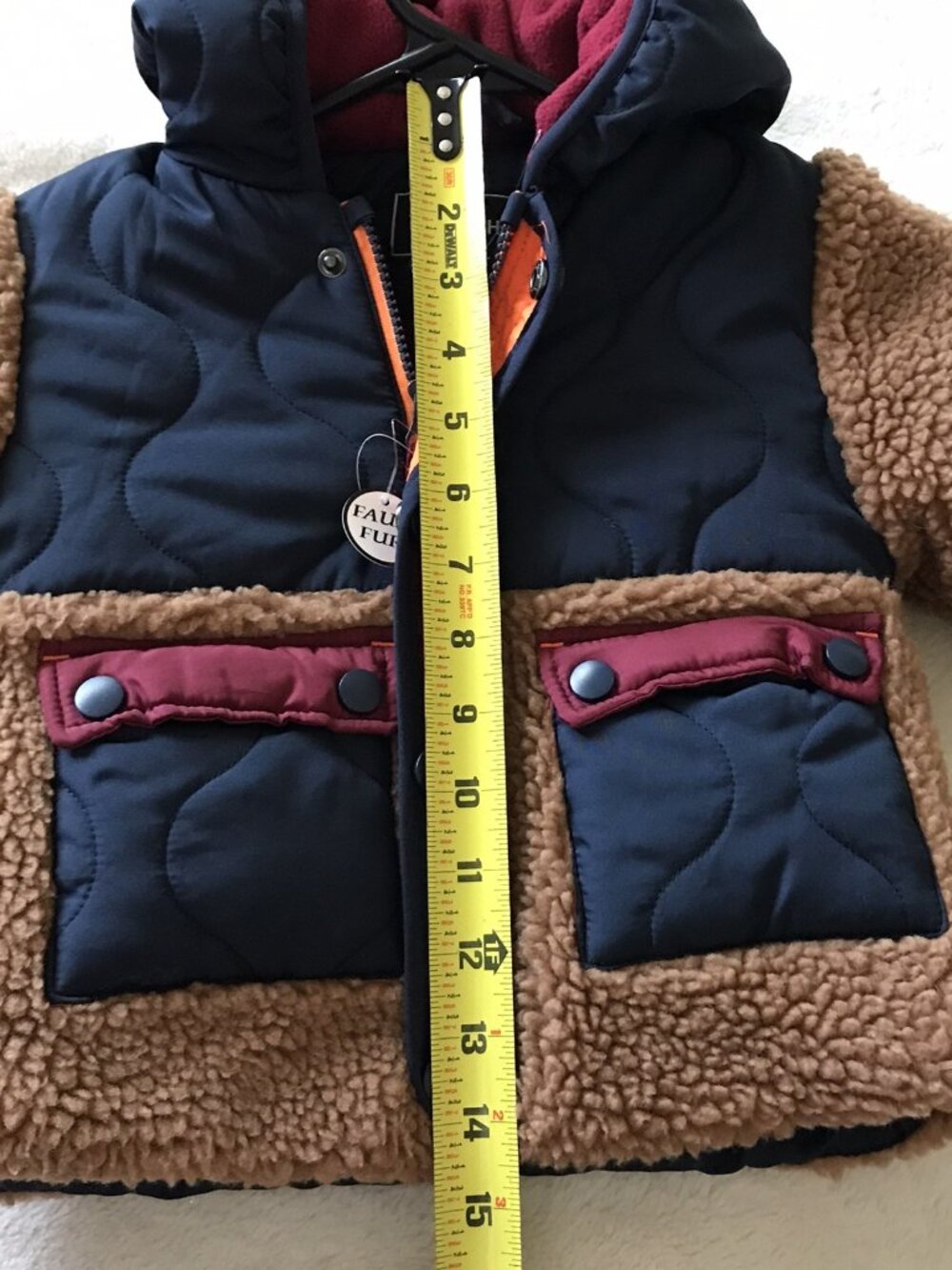 S Rothschild & CO Baby Boys Mix‎ Media Jacket With Sherpa Size 2T - Picture 7 of 7